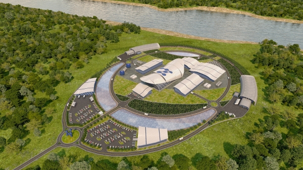 뉴스케일 소형모듈원전(SMR) 플랜트 가상 조감도 (사진=두산중공업)