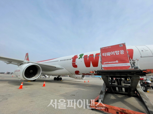 티웨이항공의 A330-300 대형기. (사진=주진희 기자)