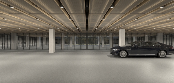 디에이치 지하공간 커뮤니티 출입구.(사진=현대건설)