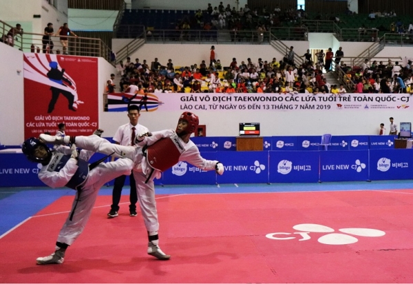 2019년 베트남 라오카이성에서 진행된 CJ National Youth Taekwondo Championship 경기 모습 (사진=CJ그룹)