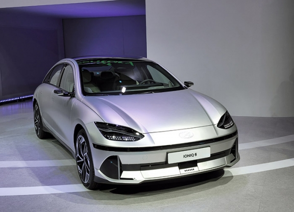 현대차 부스에 전시된 아이오닉6 (사진=권진욱 기자)