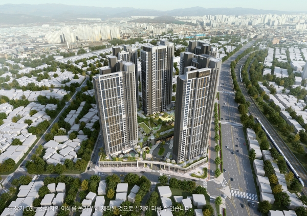 힐스테이트 서대구역 센트럴 조감도.(사진=현대건설)