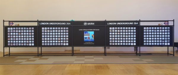 NFT 갤러리 'London Underground Station 264 Genesis' 전시 공간. (사진=위메이드)