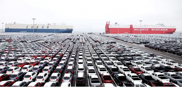 경기도 평택항 자동차부두에 수출입 차량들이 빼곡히 들어차 있는 모습. (사진=연합뉴스)