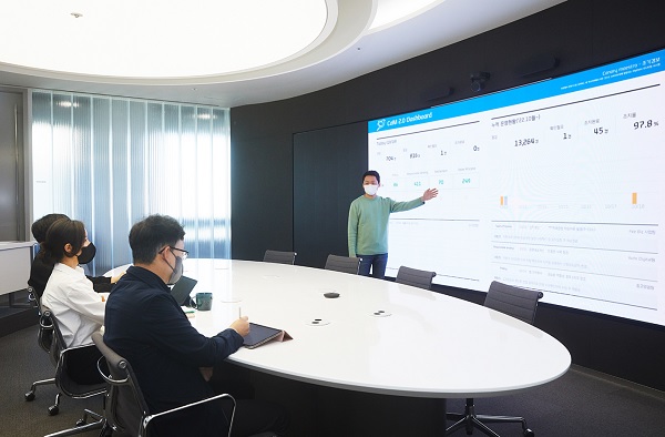현대캐피탈 직원들이 '소비자보호 조기경보 시스템(CaM) 2.0' 현황을 점검하고 있다. (사진=현대캐피탈)