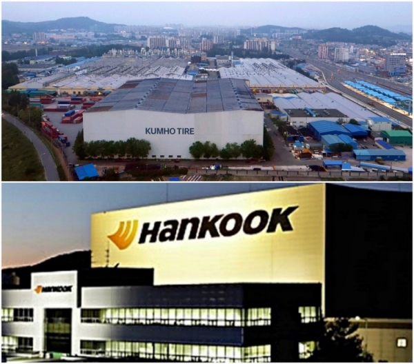 금호타이어 광주공장(위)과 한국타이어 금산공장 (사진=연합뉴스)