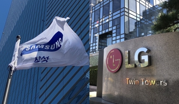 삼성전자 서초사옥과 LG트윈타워 모습. (사진=오세정 기자)