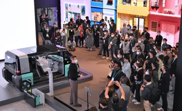 현대모비스가 CES2022 전시 부스에서 미래 신기술을 대거 선보이고 있다. (사진=현대모비스)