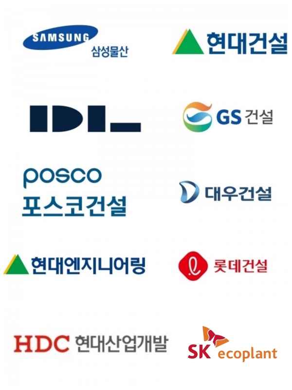 10대 건설사 CI. (자료=각 사)