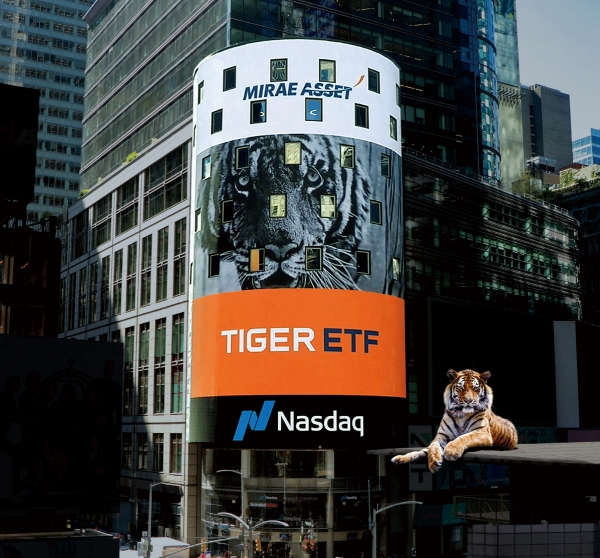 TIGER ETF 나스닥타워 홍보 모습.(사진=미래에셋자산운용)
