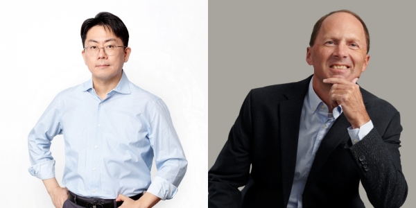 노종원 솔리다임 대표이사와 데이비드 딕슨 솔리다임 대표이사. (사진=SK하이닉스)