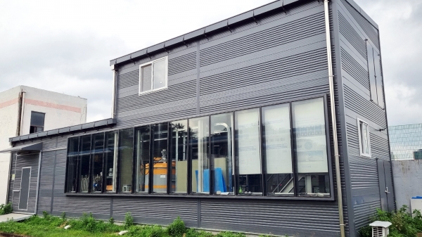 탄소저감형 그린수소 생산 통합 실증플랜트 전경.(사진=코오롱글로벌)