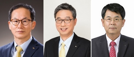 (왼쪽부터) 양종희·허인 KB금융지주 부회장, 김병호 베트남 HD은행 회장. (사진=KB금융)