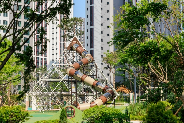 힐스테이트 푸르지오 주안 '대형 조합놀이대(Big Net Playground)' (사진=현대건설)