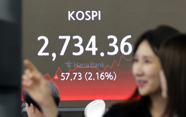 7일 중구 하나은행 본점 딜링룸 모습. (사진=연합뉴스)