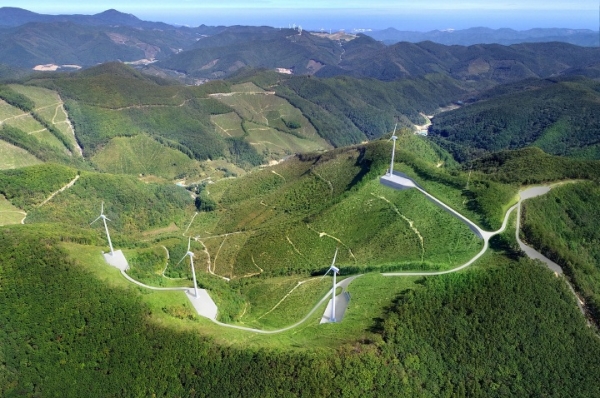 강원도 태백 하사미풍력발전단지 사업장 조감도. (사진=코오롱글로벌)