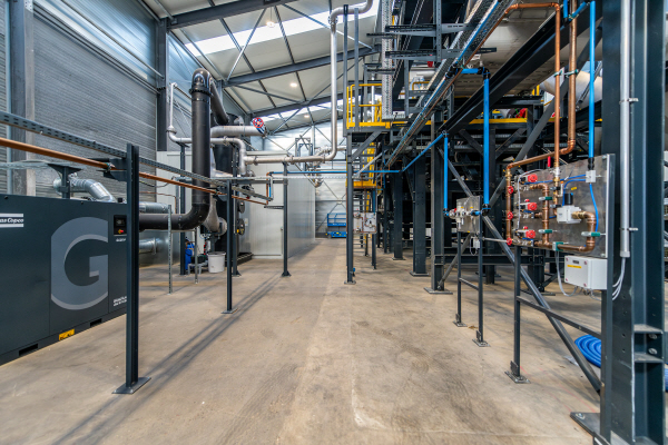 SK테스 로테르담 폐배터리 재활용 전처리 공장 내부 전경. (사진=SK에코플랜트)