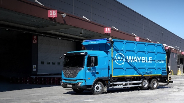 웨이블 서큘러 폐기물 수거 차량 모습. (사진=SK에코플랜트)