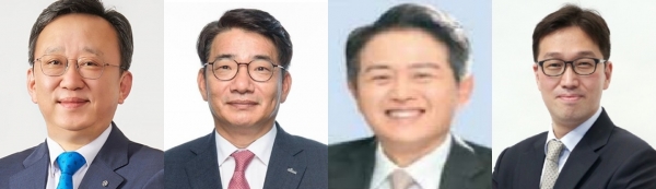재선임된 신한금융그룹 계열사 CEO들. (왼쪽부터) 정상혁 신한은행장, 이영종 신한라이프 사장, 이승수 신한자산신탁 사장, 강병관 신한EZ손해보험 사장. (사진=신한금융그룹)