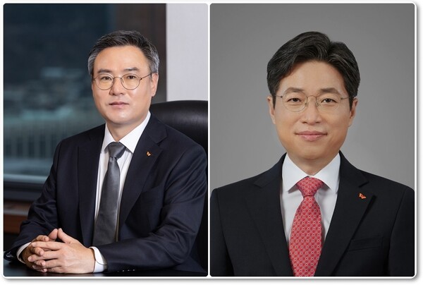 왼쪽부터 장동현 SK에코플랜트 대표이사(부회장)과 김형근 대표이사(사장)