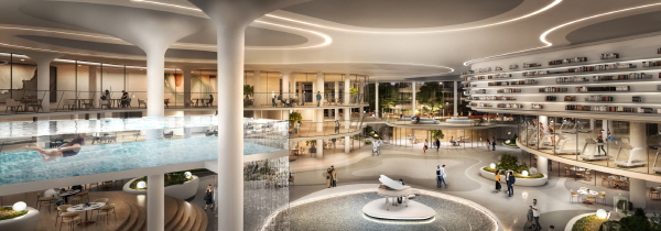 래미안 글로우힐즈 한남 센트럴 커뮤니티 조감도. (사진=삼성물산)