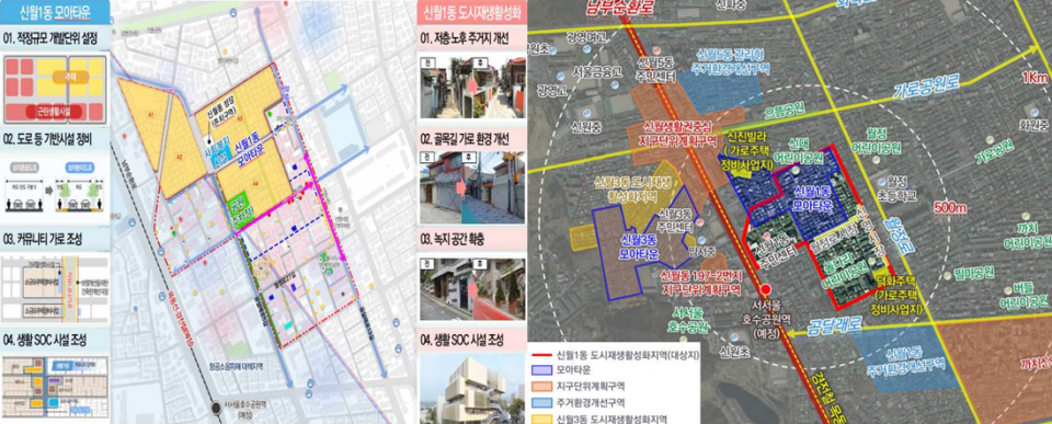 신월1동 구상도(좌), 위치도(우) (사진=서울시)