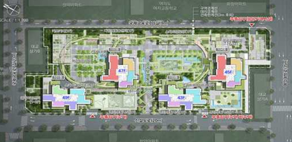 여의도 대교아파트 배치도 (사진=서울시)