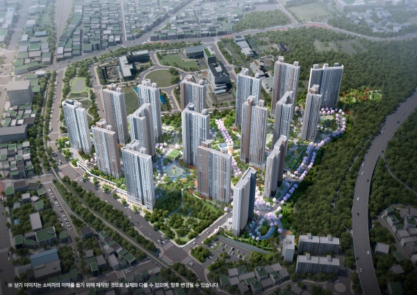 창원 메가시티 자이&위브 조감도 (사진=두산건설)