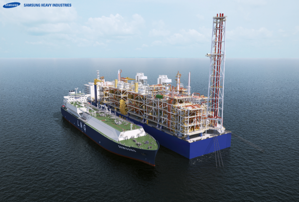 삼성중공업의 심해용 FLNG 표준모델 MLF-O (사진=삼성중공업)