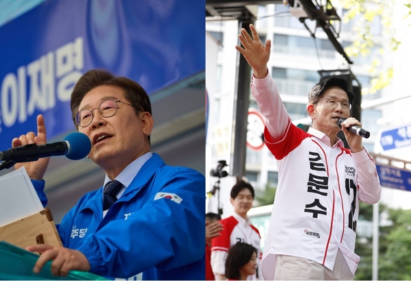 (왼쪽부터) 이재명 더불어민주당 대선후보, 김문수 국민의힘 대선후보 (사진=각 당)