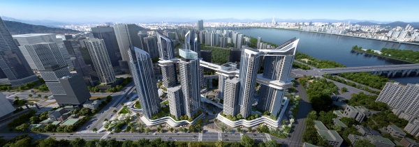 용산정비창 전면 제1구역 투시도.(자료=HDC현대산업개발)