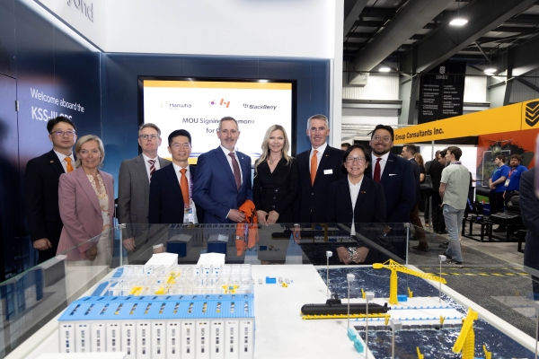 한화오션은 캐나다 방산 2개 업체와 업무협약을 체결했다 (사진=한화오션)