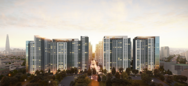 가락 쌍용 1차아파트 메인투시도 (사진=쌍용건설)