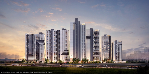 오퍼스 한강 스위첸 투시도 야경 (사진=KCC건설)