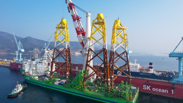 SK오션플랜트가 제작한 해상풍력 하부구조물 (사진=SK오션플랜트)