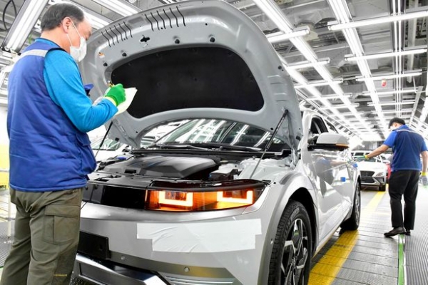 현대차 울산공장 아이오닉5 생산라인 모습. (사진=현대자동차)
