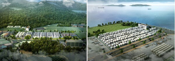 전남 고흥 BESS(왼쪽), 광양BESS 조감도 (사진=BS한양)