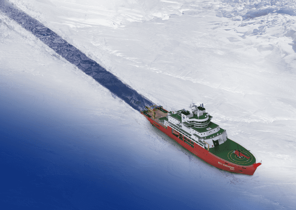 한화오션 차세대 쇄빙연구선 조감도 (사진=한화오션)