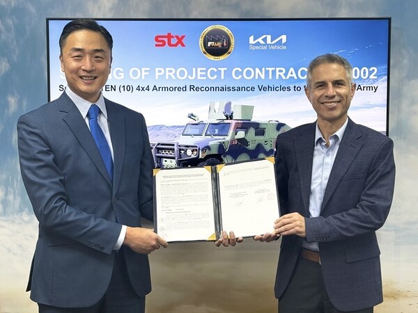 STX는 페루 육군 조병창과 기아의 소형전술차량 10대 공급 계약을 체결했다고 11일 밝혔다 (사진=STX)