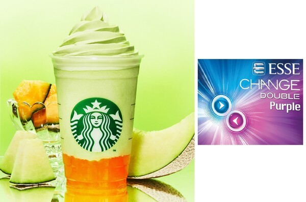 스타벅스 '더 멜론 오브 멜론'과 KT&G '에쎄 체인지 더블 퍼플'. (사진=각 사)
