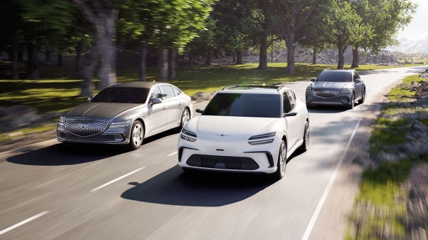 지난달 미국에서 판매된 신차 100대 중 9대 이상은 전기차인 것으로 나타났다. 사진은 제네시스 전기차 라인업. (사진=제네시스)