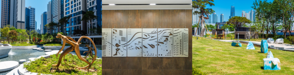 (왼쪽부터)돌봄에 대하여, EUZY, 푸른기억 (사진=현대건설) 