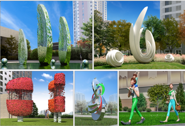 두산위브더제니스 하버시티에 설치 예정인 5점의 작품 (사진=두산건설)