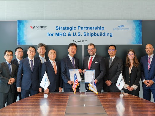 삼성중공업은 25일(현지시간) 미국 MRO 조선사인 비거 마린 그룹과 전략적 파트너십을 체결했다 (사진=삼성중공업)