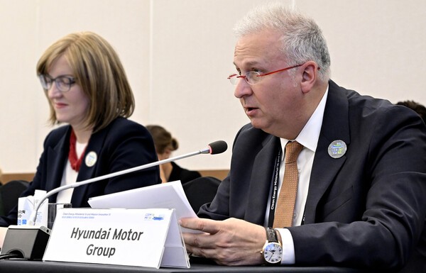 켄 라미레즈 현대차그룹 에너지·수소사업본부 부사장이 제16차 청정에너지 장관회의에 참석해 발언하고 있다. (사진=현대자동차그룹)