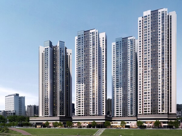 효성중공업  해링턴 플레이스 투시도 향후 해당 브랜드에 KCC콘크리트 중성화 방지 도료가 적용될 예정이다. (사진=KCC)