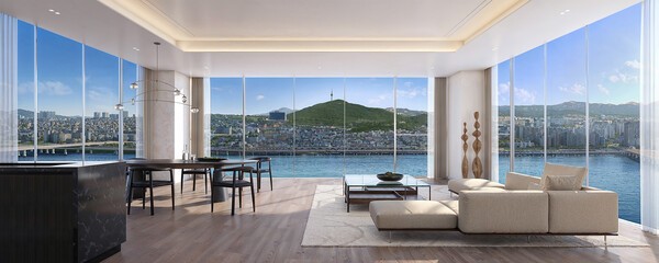 압구정 2구역 3면 개방 파노라마 한강조망 (사진=현대건설)