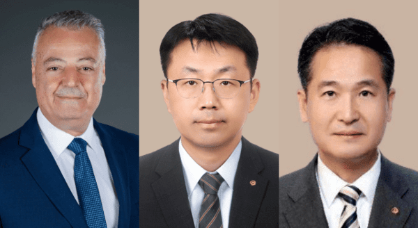 라피 발타 한화파워시스템 대표, 최석진 한화호텔앤드리조트 리조트부문, 김경수 한화호텔앤드리조트 에스테이트 부문 대표 내정자 (사진=한화그룹)