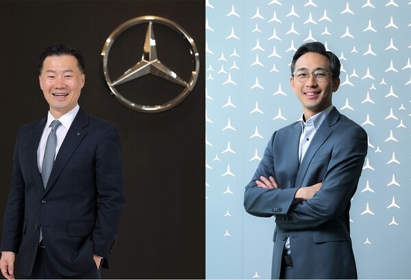 이상국 신임 디지털·마케팅·커뮤니케이션 부문장(왼쪽)과 김은중 신임 제품·세일즈 부문장 (사진=메르세데스-벤츠코리아)