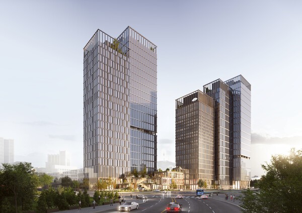 만다린 오리엔탈 서울 조감도 (우측에서 세번째) (사진=한화 건설부문)